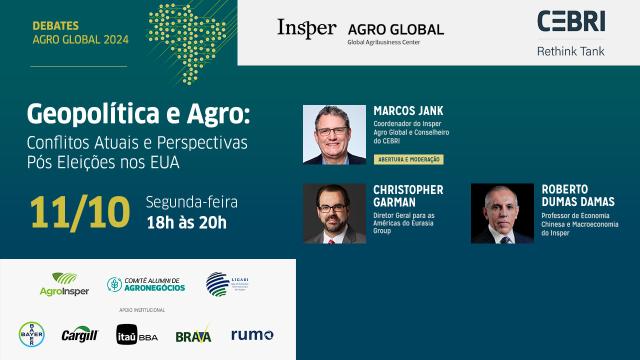 Debate Geopolítica e Agro: Conflitos atuais e perspectivas pós eleições nos EUA