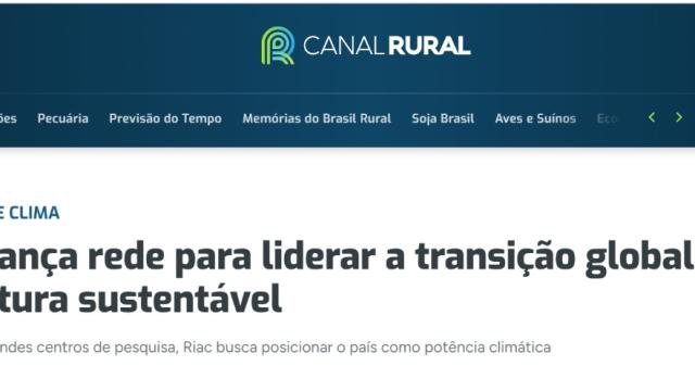 Brasil lança rede para liderar a transição global da agricultura sustentável