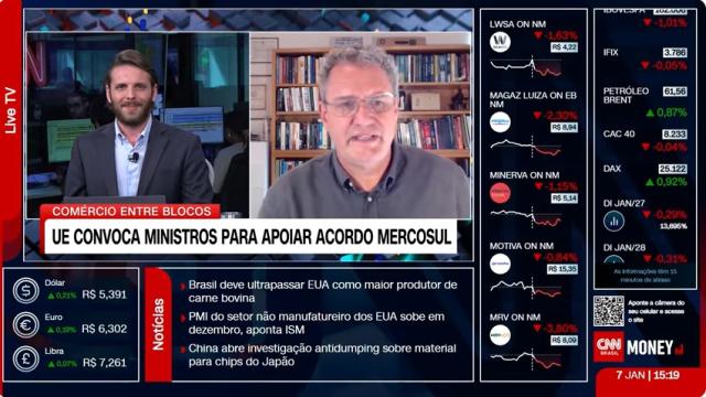 "Não tem mais nada para ser revisado no acordo Mercosul-UE", diz Marcos S. Jank | CNN BRASIL - MONEY NEWS