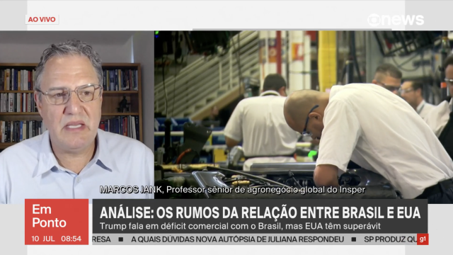 Marcos Jank analisa impactos das tarifas dos EUA no agronegócio brasileiro