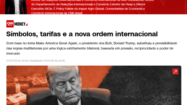 Símbolos, tarifas e a nova ordem internacional