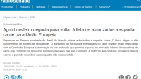 Agro brasileiro negocia para voltar à lista de autorizados a exportar carne para União Europeia
